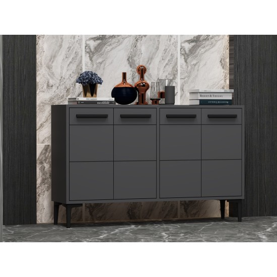 TV Stand Stria - Anthracite Anthracite TV Stand Stria - Anthracite Anthracite