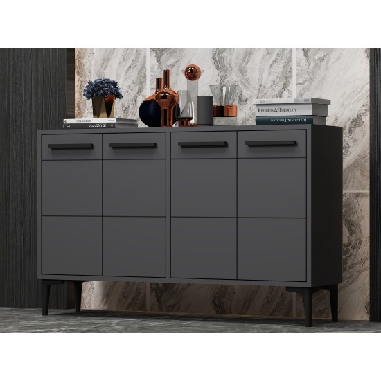 TV Stand Stria - Anthracite Anthracite TV Stand Stria - Anthracite Anthracite