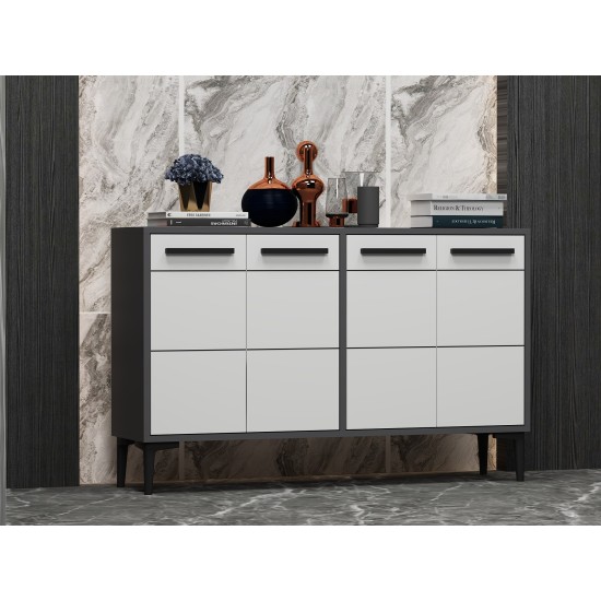 TV Stand Stria - Anthracite, White Anthracite
White TV Stand Stria - Anthracite, White Anthracite
White