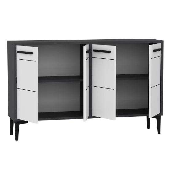 TV Stand Stria - Anthracite, White Anthracite
White TV Stand Stria - Anthracite, White Anthracite
White