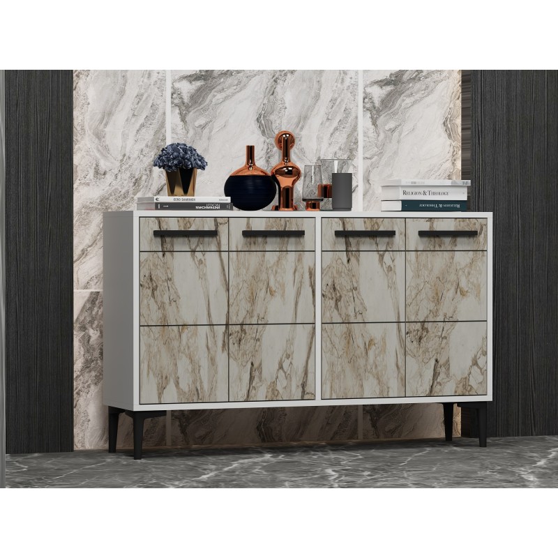 Console Stria - White, Marble White
Marble