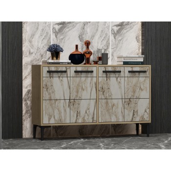 Console Stria - Sapphire Oak, Marble Sapphire Oak
Marble