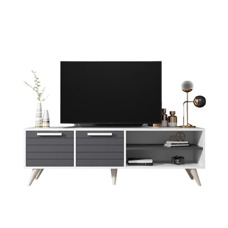 TV Stand Noyan - White, Anthracite White
Anthracite