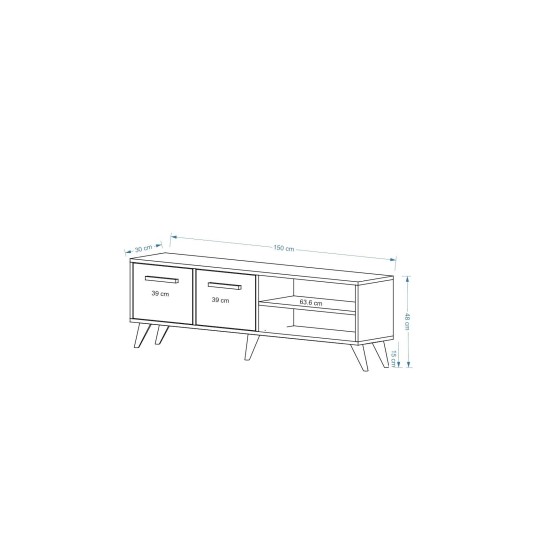TV Stand Noyan - White, Anthracite White
Anthracite TV Stand Noyan - White, Anthracite White
Anthracite