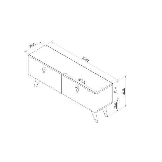 TV Stand Tarab - Anthracite Anthracite TV Stand Tarab - Anthracite Anthracite