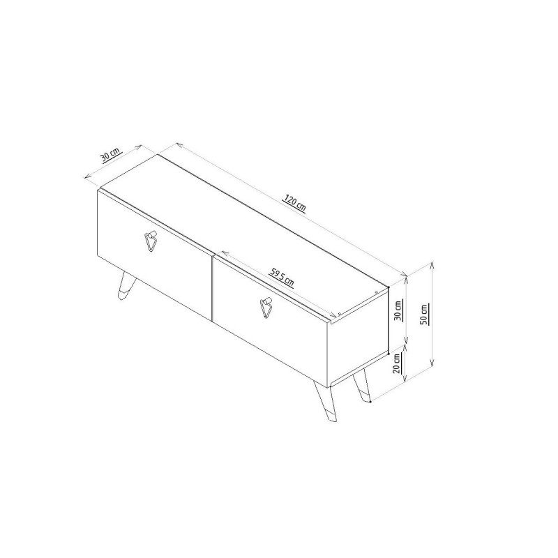 TV Stand Tarab - Anthracite Anthracite