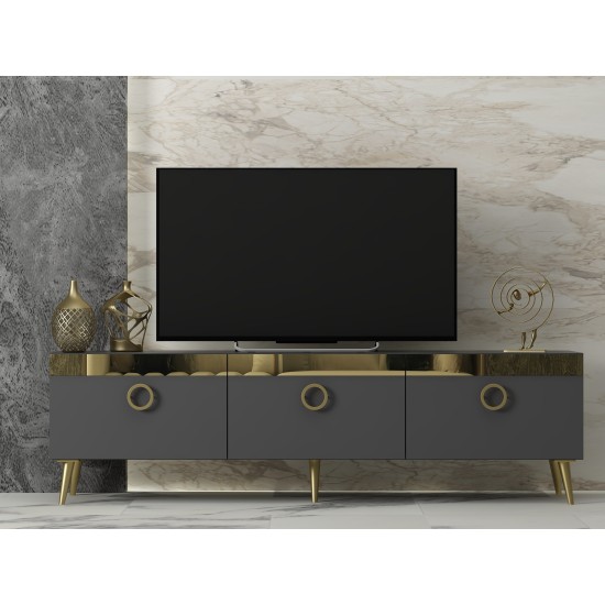 TV Stand Safar - Anthracite Anthracite TV Stand Safar - Anthracite Anthracite