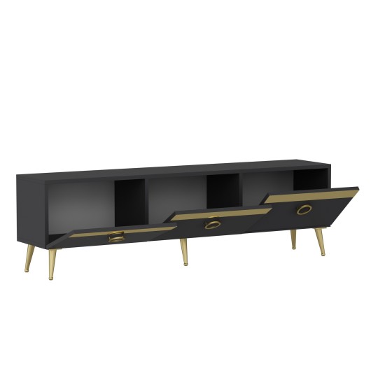 TV Stand Safar - Anthracite Anthracite TV Stand Safar - Anthracite Anthracite