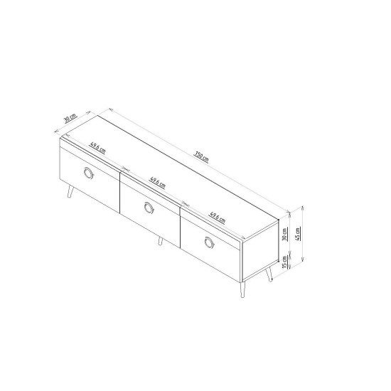 TV Stand Safar - Anthracite Anthracite TV Stand Safar - Anthracite Anthracite