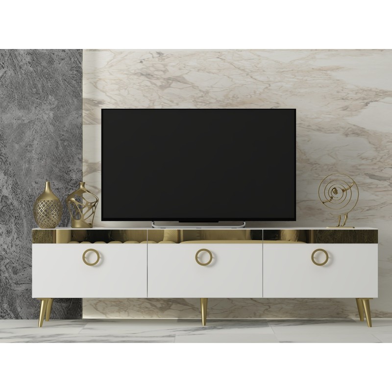 TV Stand Safar - White White