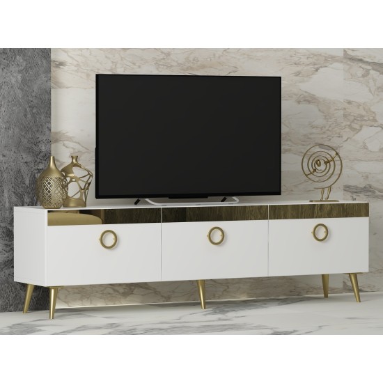 TV Stand Safar - White White TV Stand Safar - White White