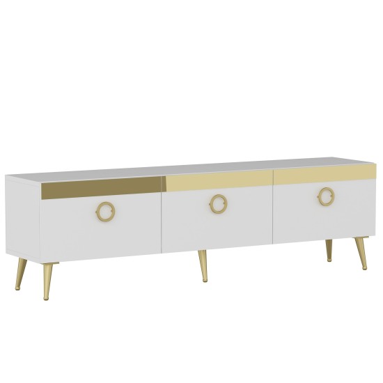 TV Stand Safar - White White TV Stand Safar - White White