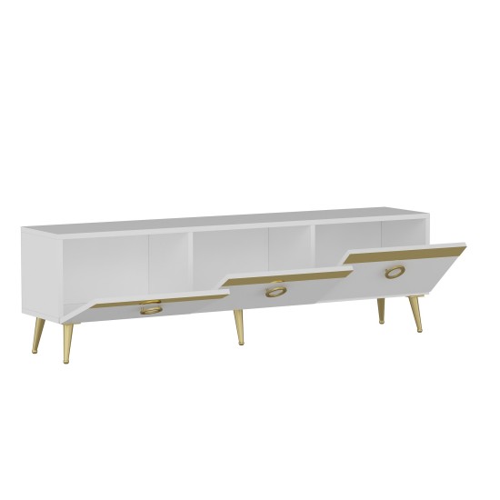 TV Stand Safar - White White TV Stand Safar - White White