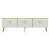 TV Stand Safar - White White