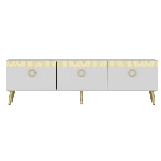 TV Stand Safar - White White TV Stand Safar - White White
