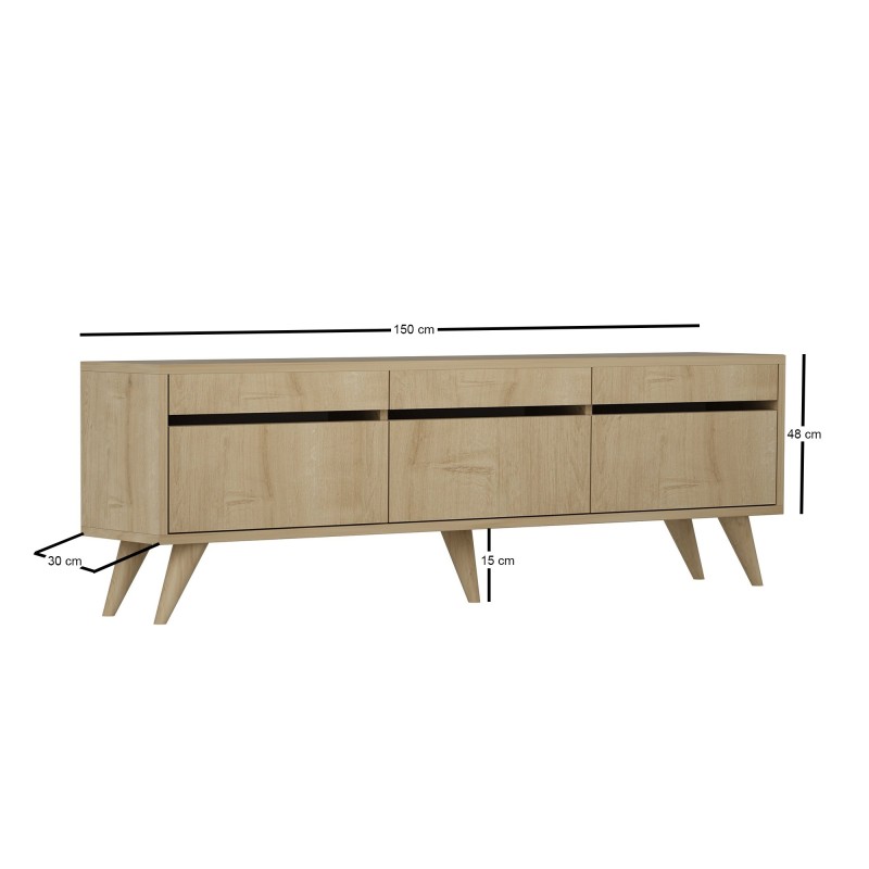 TV Stand River - Sapphire Oak Sapphire Oak