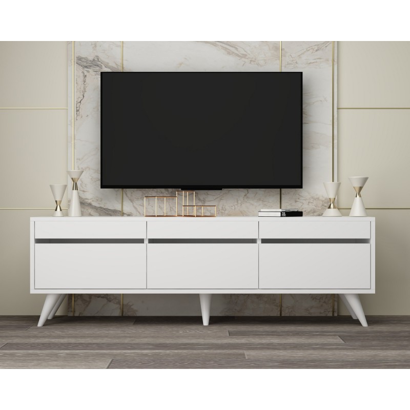 TV Stand River - White White