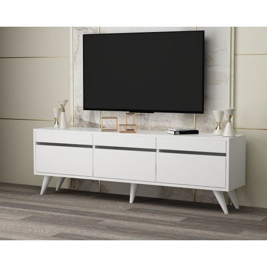 TV Stand River - White White TV Stand River - White White