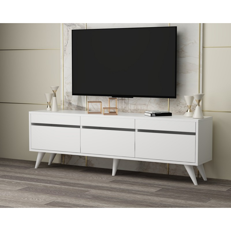 TV Stand River - White White