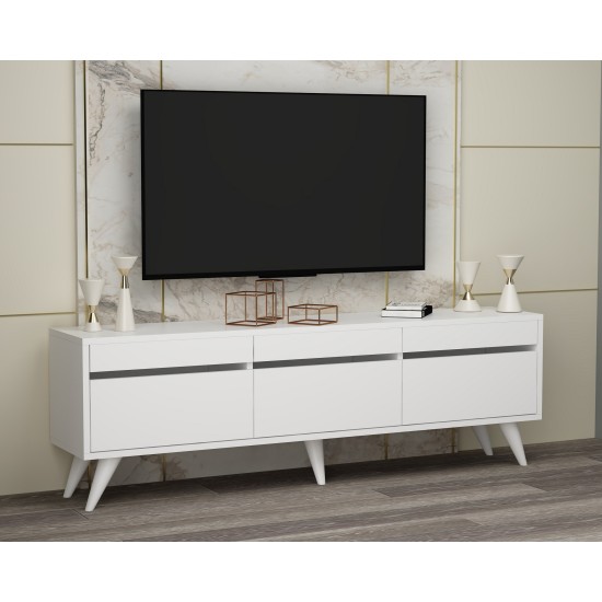 TV Stand River - White White TV Stand River - White White