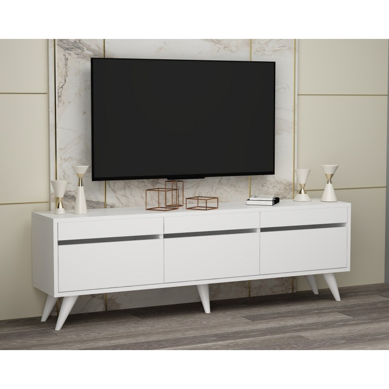 TV Stand River - White White
