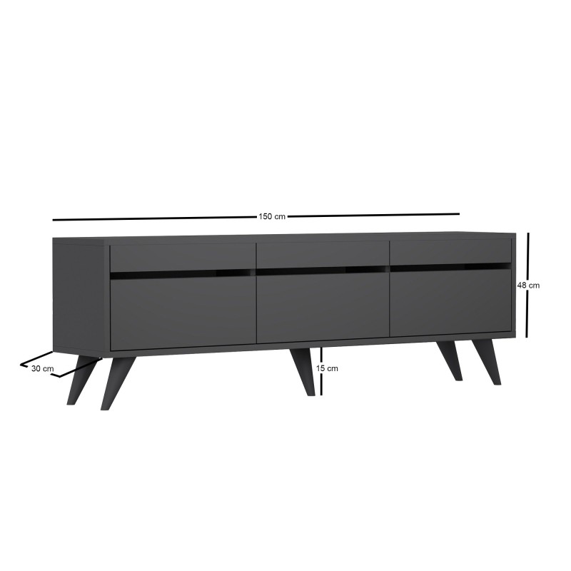 TV Stand River - Anthracite Anthracite