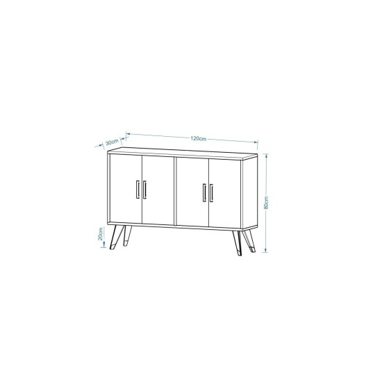 TV Stand İlda - White White