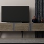 Έπιπλο Τηλεόρασης Veas - Χρώμα Ανθρακί Καρυδί - 150x30x43εκ