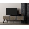 Έπιπλο Τηλεόρασης Veas - Χρώμα Ανθρακί Καρυδί - 150x30x43εκ