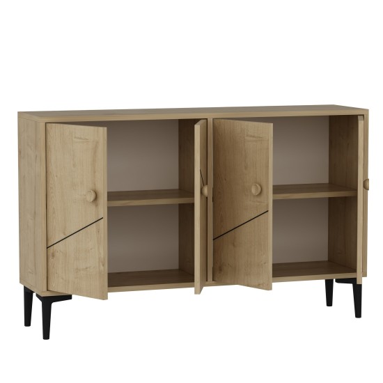 Μπουφές - Cria - Χρώμα Sapphire Δρυς - 120x75x30εκ
