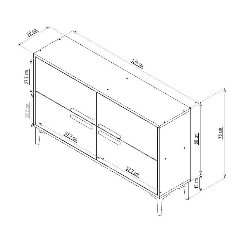TV Stand Ctn - Sapphire Oak Sapphire Oak