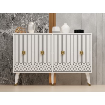 Console Carbın - White, Gold White
Gold