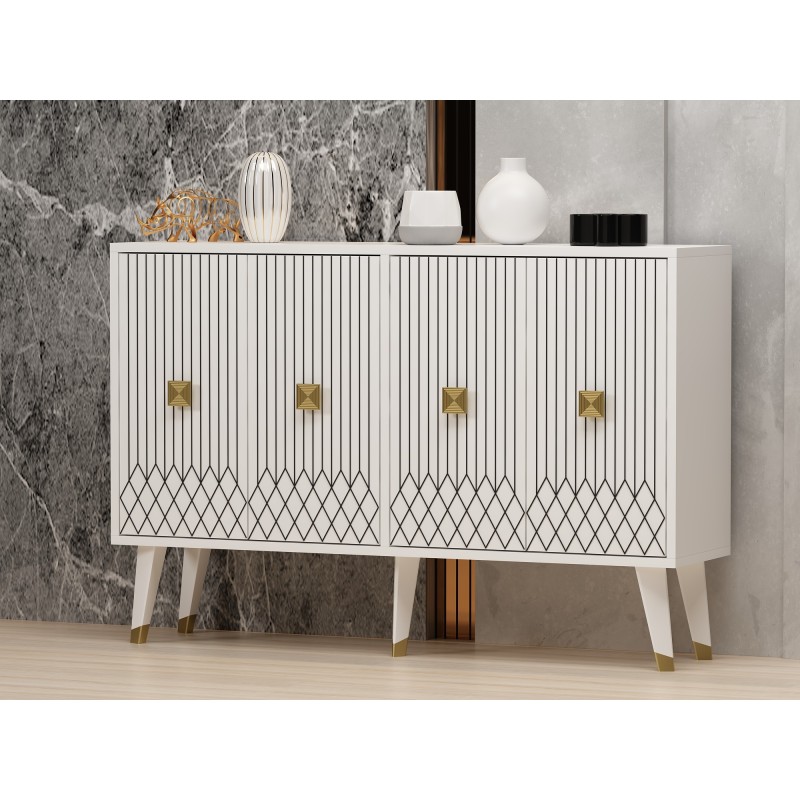 Console Carbın - White, Gold White
Gold