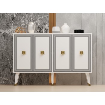 Console Ansel - White, Gold White
Gold
