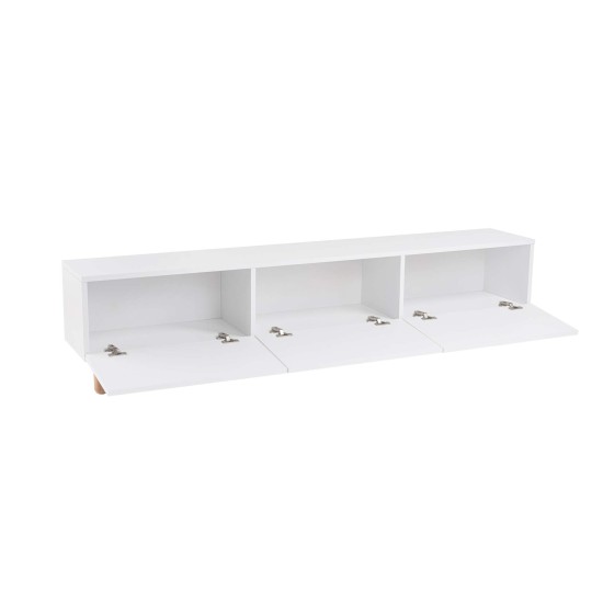 Έπιπλο Τηλεόρασης - Alvin - Χρώμα Λευκό - 180x31,4x42εκ Έπιπλο Τηλεόρασης - Alvin - Χρώμα Λευκό - 180x31,4x42εκ