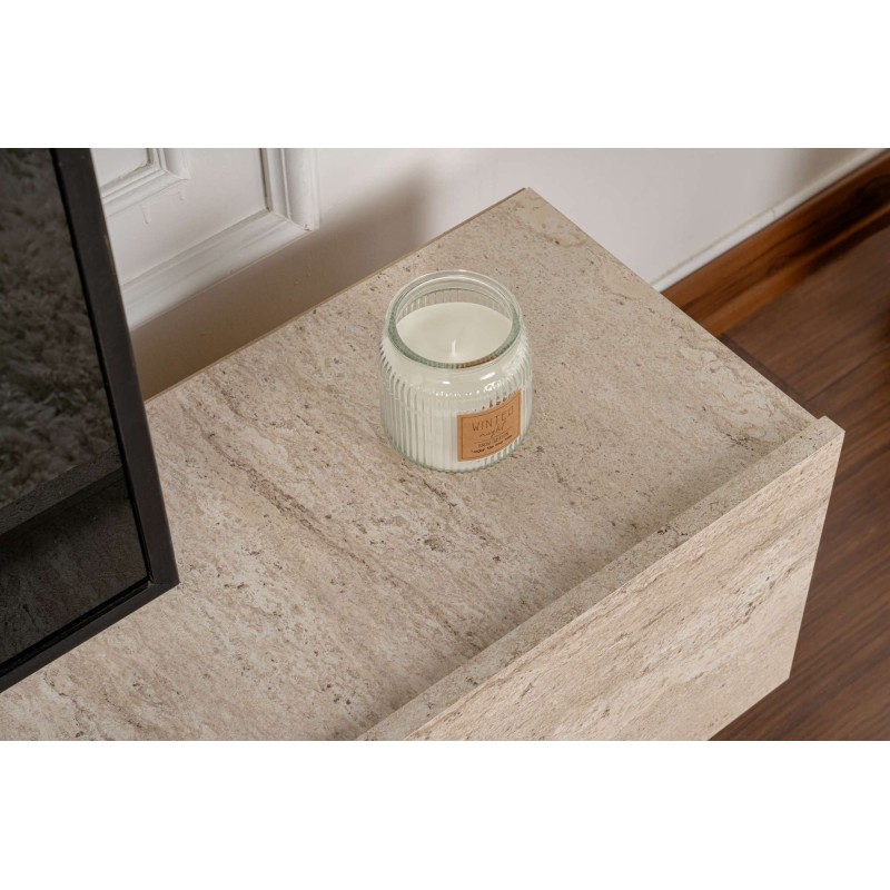 Έπιπλο Τηλεόρασης - Alvin - Χρώμα Τραβερτίνη - 180x31,4x42εκ