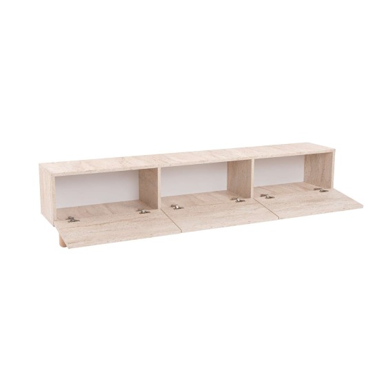 Έπιπλο Τηλεόρασης - Alvin - Χρώμα Τραβερτίνη - 180x31,4x42εκ