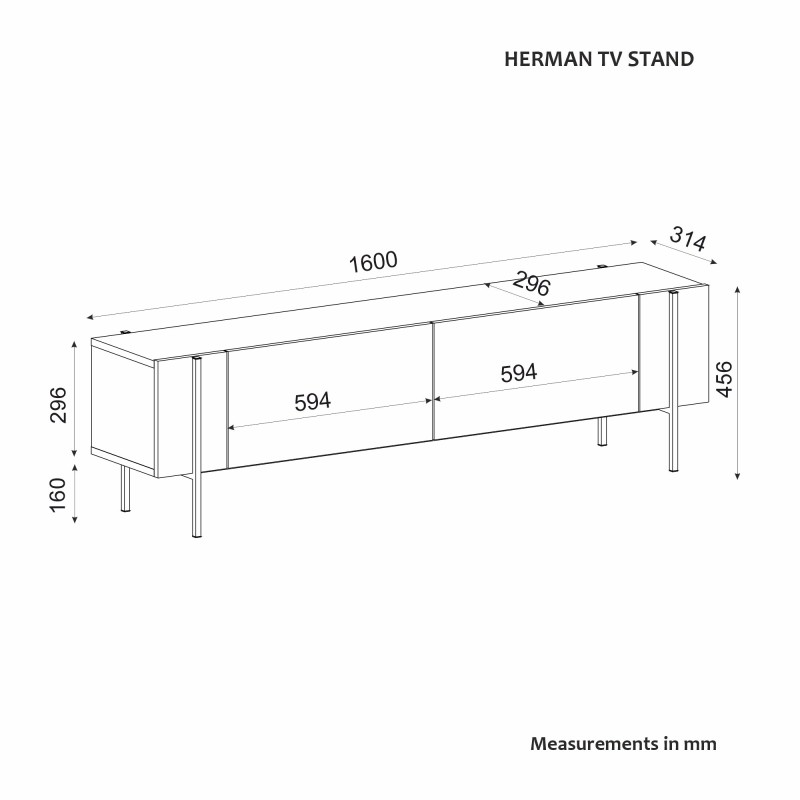 TV Stand Herman - Anthracite Anthracite