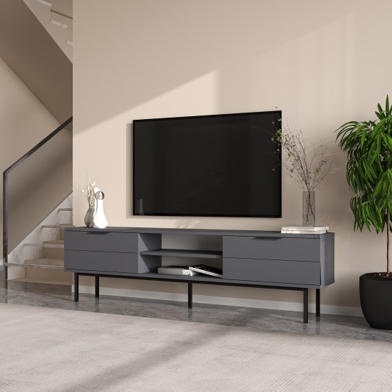 TV Stand Paul - Anthracite Anthracite TV Stand Paul - Anthracite Anthracite