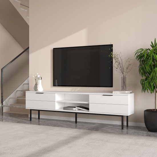TV Stand Paul - White White TV Stand Paul - White White