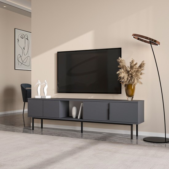TV Stand Ramsey - Anthracite Anthracite TV Stand Ramsey - Anthracite Anthracite
