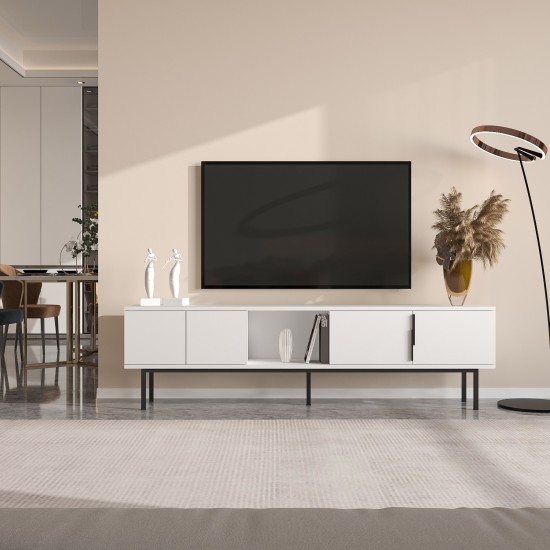 TV Stand Ramsey - White White TV Stand Ramsey - White White