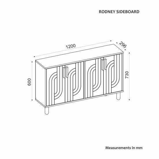 Console Rodney - Saphire Oak Saphire Oak Console Rodney - Saphire Oak Saphire Oak