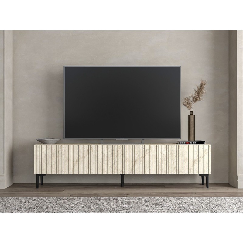 TV Stand Oscar - Travertine Travertine