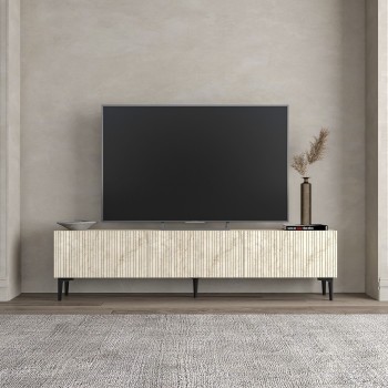 TV Stand Oscar - Travertine Travertine