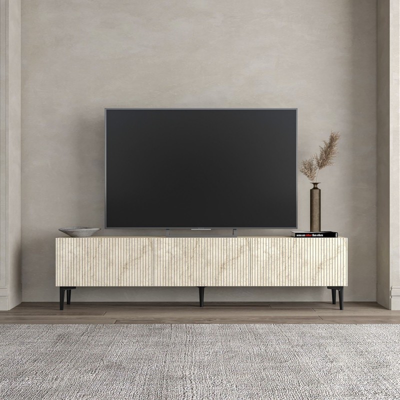TV Stand Oscar - Travertine Travertine