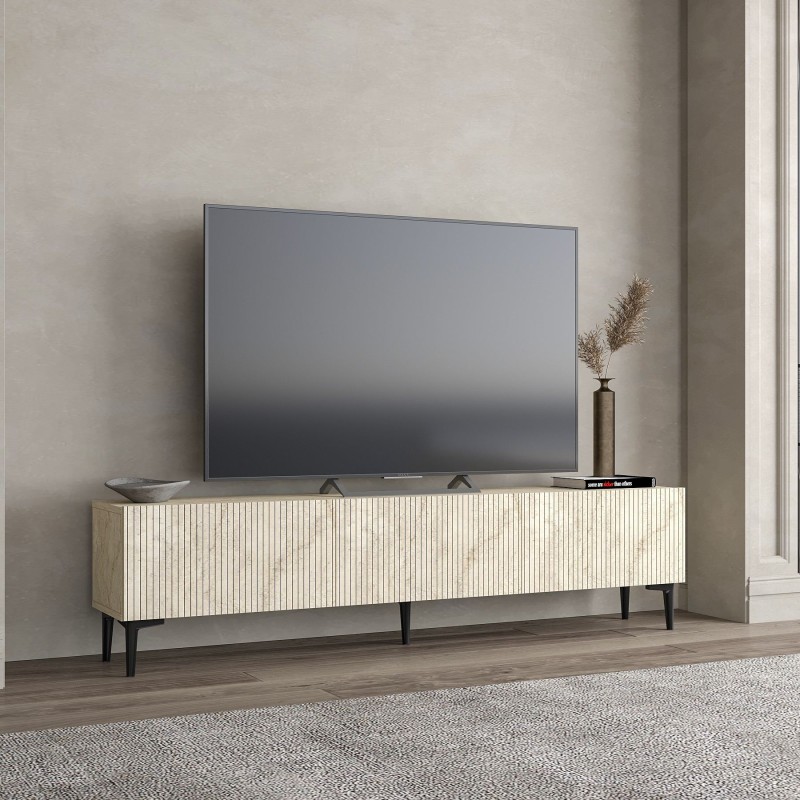 TV Stand Oscar - Travertine Travertine
