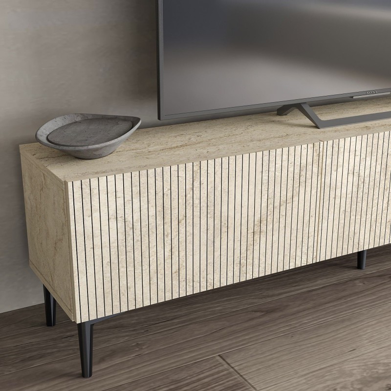 TV Stand Oscar - Travertine Travertine