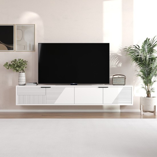 TV Stand Parla - White White TV Stand Parla - White White