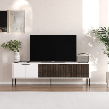 TV Stand Noah - White, Walnut White
Walnut